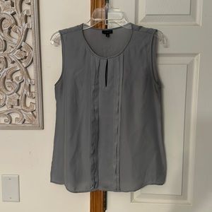 Talbots light gray silk sleeveless top/blouse. Size 6